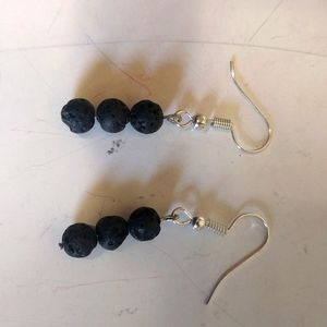 Pumice stone earrings